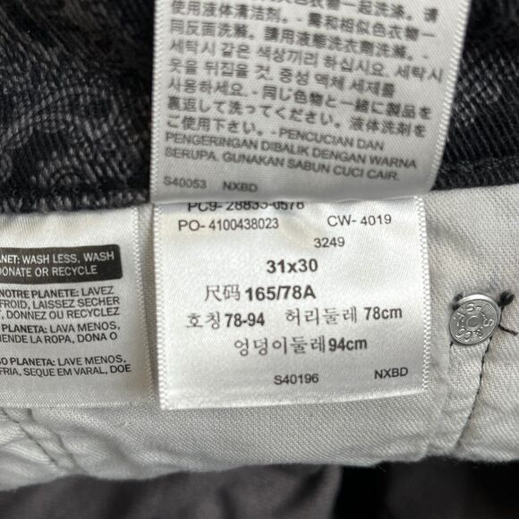 Levis Jeans 512 Slim Taper Paisley Retro Denim Men's Size 31x30 - Picture 7 of 9